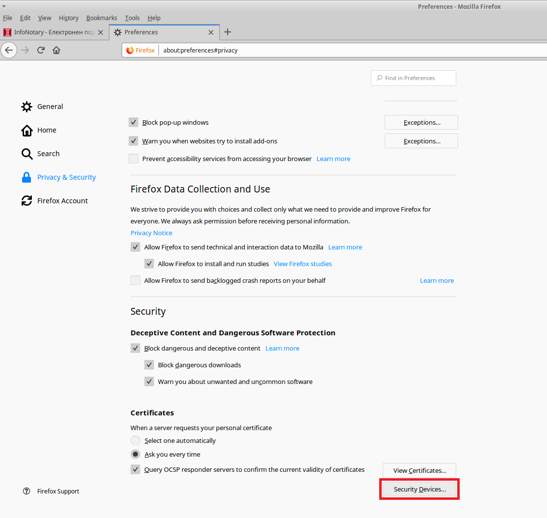 Mozilla Firefox extension and e-signature device drivers installation for  Linux users - Dokobit